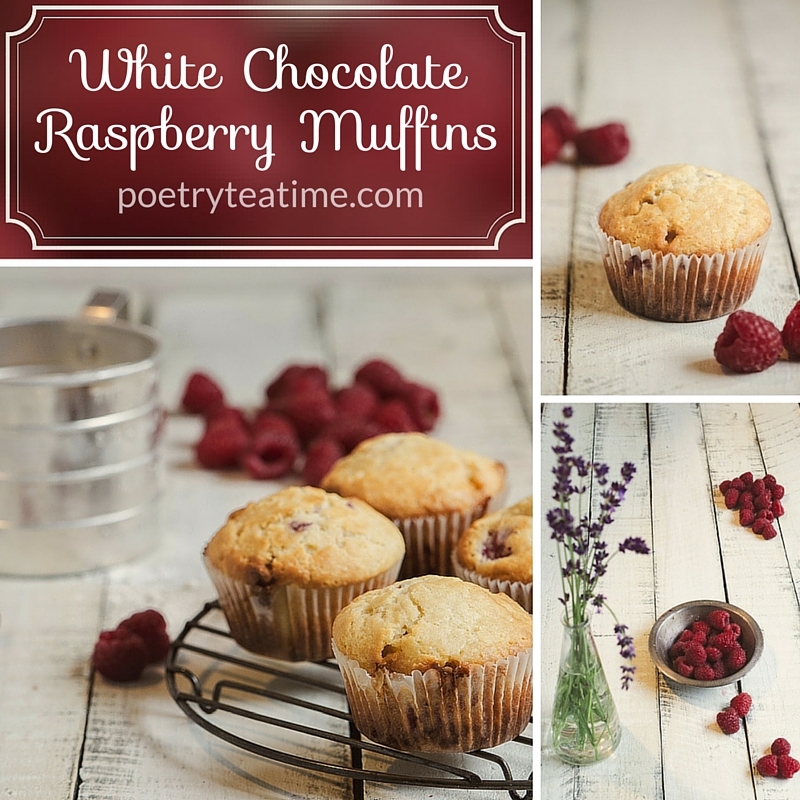 White Chocolate Raspberry Muffins for Poetry Teatime