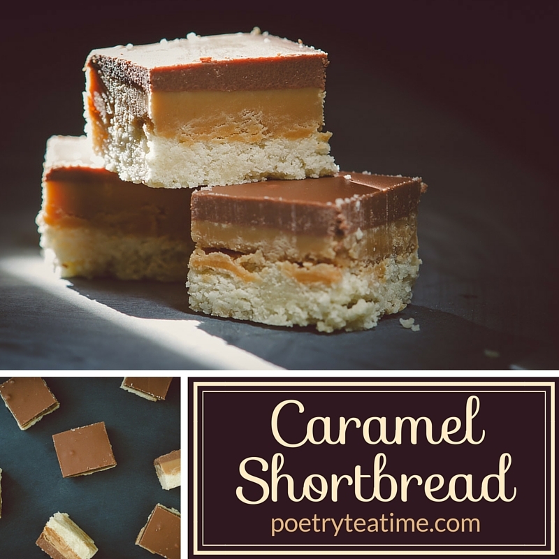 Caramel Shortbread Squares for Poetry Teatime